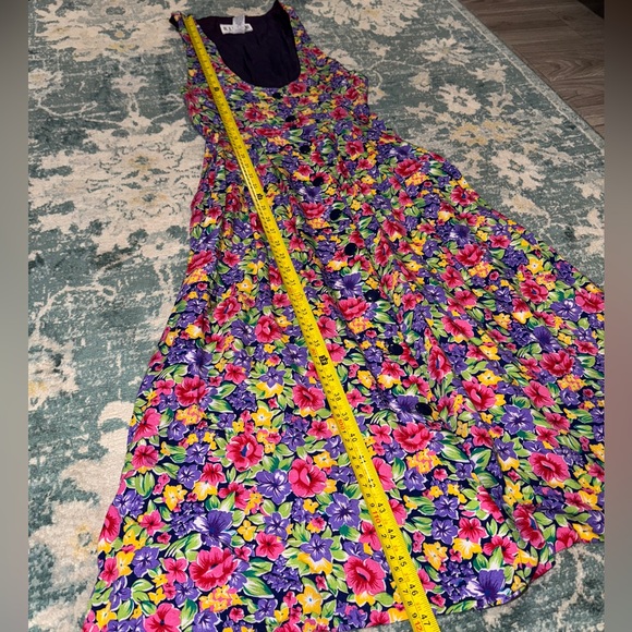 Vintage R.J. Stevens floral button down jumper dress - Picture 6 of 10